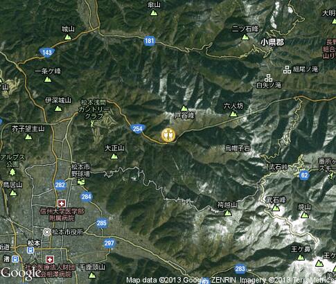 карта: Пешие маршруты в Мацумото
