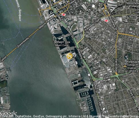 map: Reconstructed Docks of Liverpool