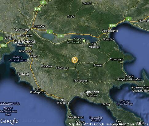 map: Restaurants in Halkidiki