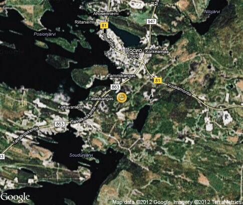 map: Riding on Reindeer in Posio