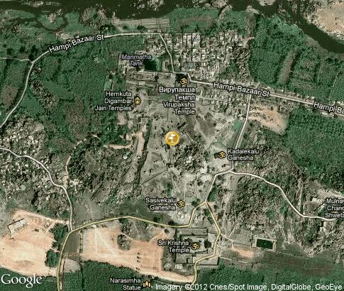 карта: Руины Виджаянагара в Хампи