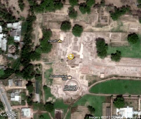 地图: Ruins of a temple at Sarnath