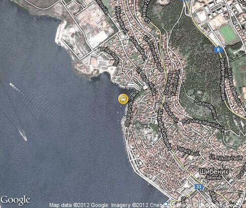 map: Sailing in Sibenik