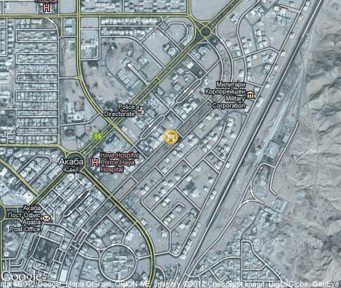 map: Shopping street in Aqaba