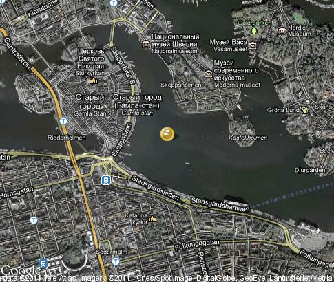 карта: Стокгольм с воды