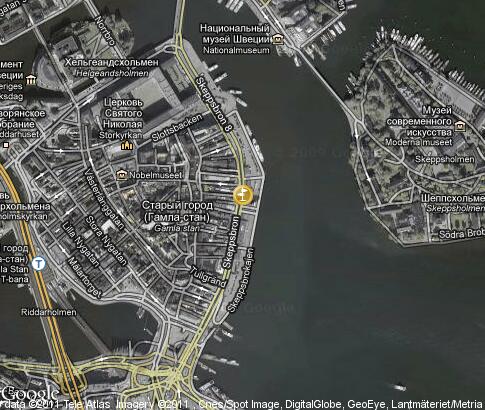 map: Skeppsbron, Stockholm