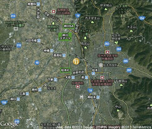 map: Soba in Matsumoto