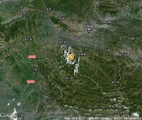 map: Landscape of Southern Shaanxi