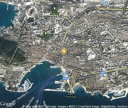 map: Split, Croatia