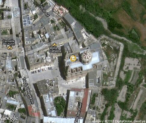 マップ: St. Paul Cathedral at Mdina