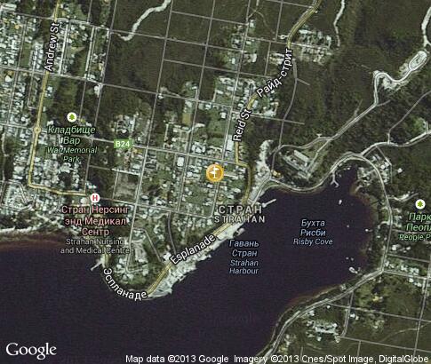 map: Strahan Boat Cruise