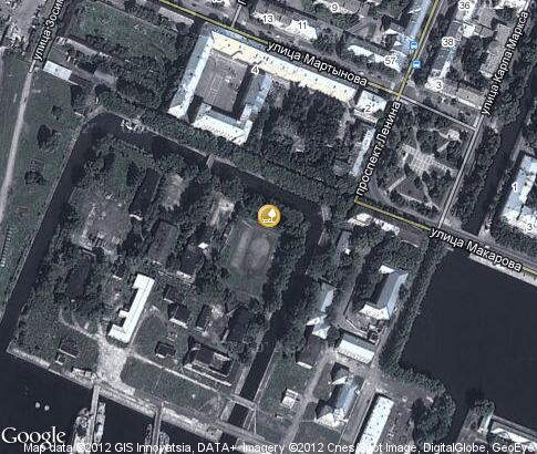 map: Summer Garden in Kronstadt