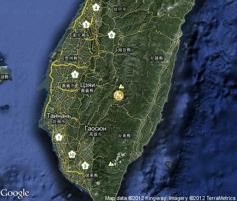 map: Sunset in Taiwan Mountains 