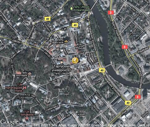 map: Tartu Hansapäevad