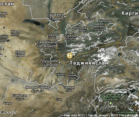 map: Textile industry in Tajikistan