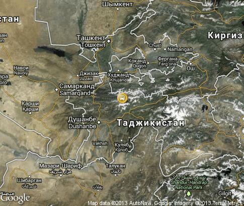地图: Transport links of Tajikistan