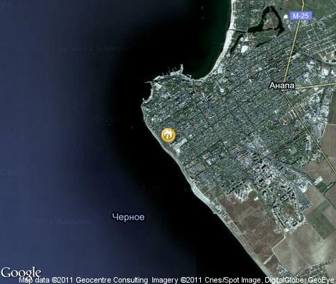 map: Treatment and recreation in Anapa