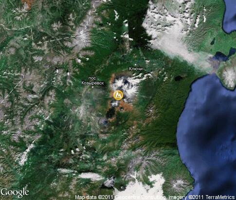 map: Volcanoes of Kamchatka