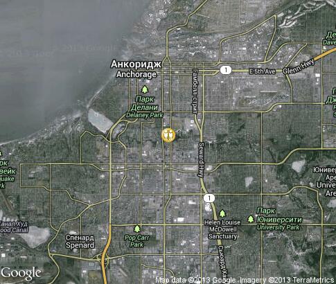 map: Winter sports in Anchorage