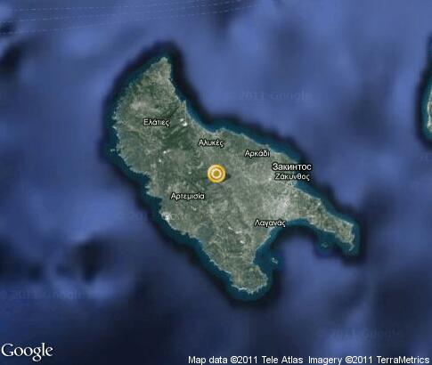 map: Zakynthos Island