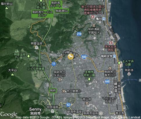 map: Zoos of Beppu