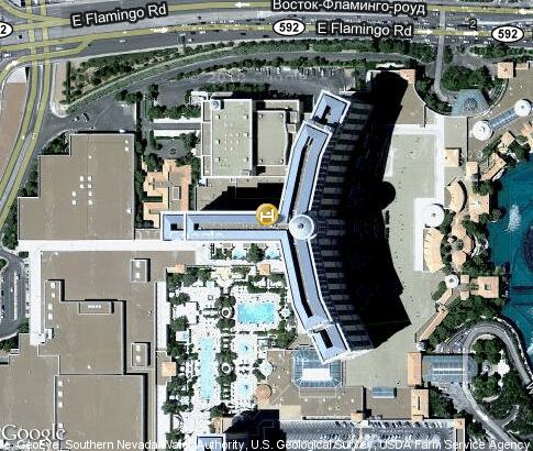 map: Bellagio hotel and casino