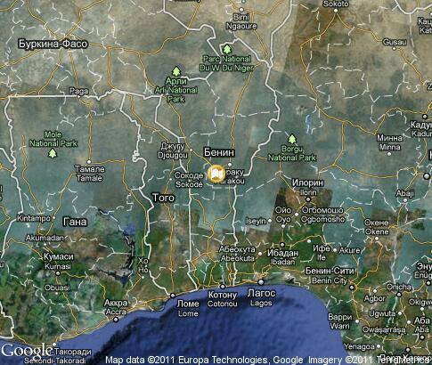 map: Benin
