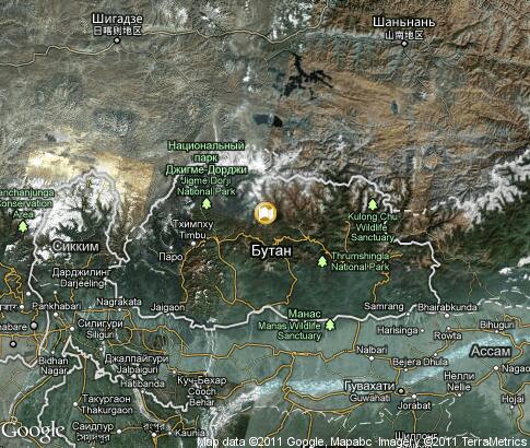 地图: 不丹