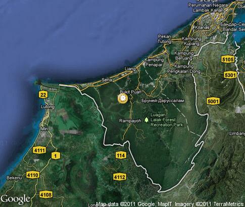 map: Brunei, nature
