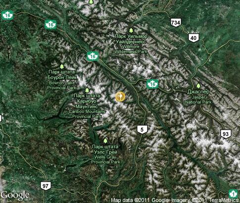 map: Cariboo Mountains, mountaineering