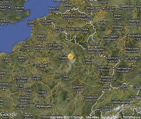 карта: Шампань - Арденны