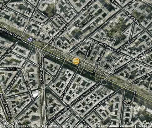 map: The Avenue des Champs-Elysees