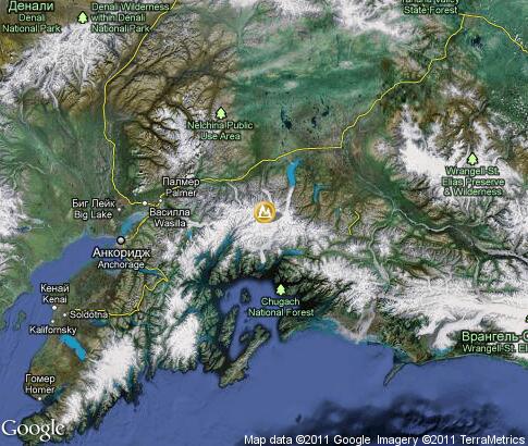 map: Chugach Mountains