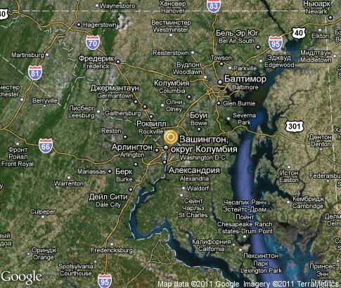 карта: Вашингтон (округ Колумбия)