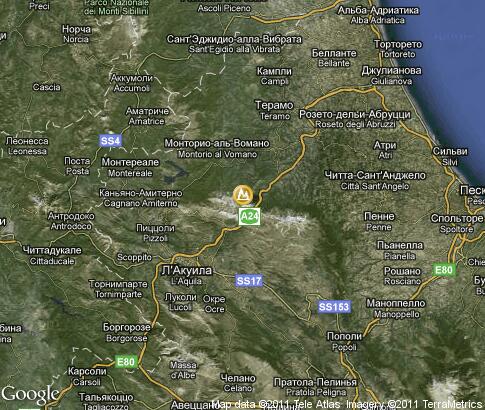 map: Gran Sasso d`Italia