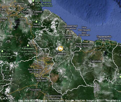 Satellite Map Of Guyana Guyana: Video, Popular Tourist Places, Satellite Map, Tours Tv