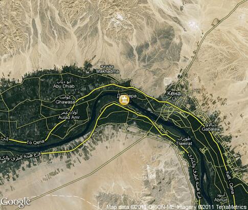 map: Hathor Temple of Dendera