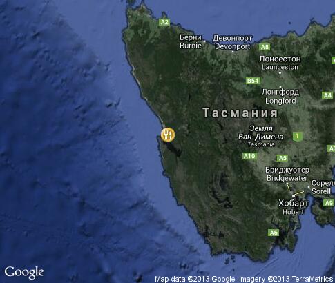 карта: Производство сыров в Тасмании