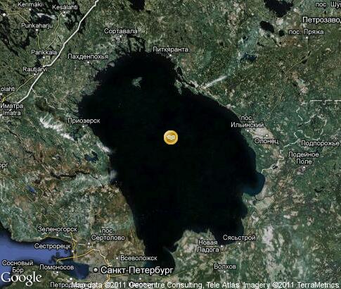 map: Lake Ladoga