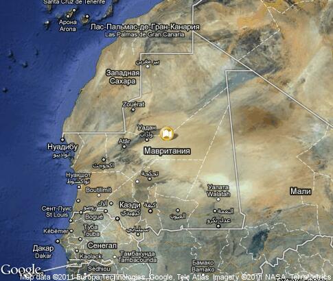 map: Mauritania