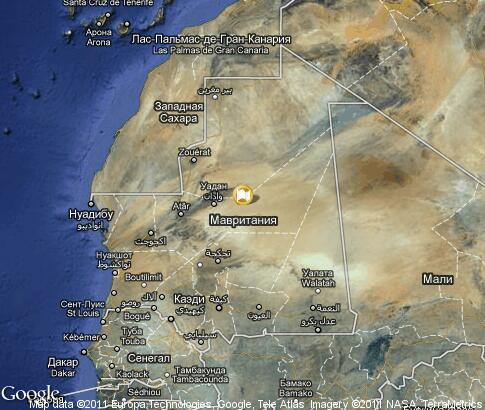 Карта мавритании на русском языке с городами подробная
