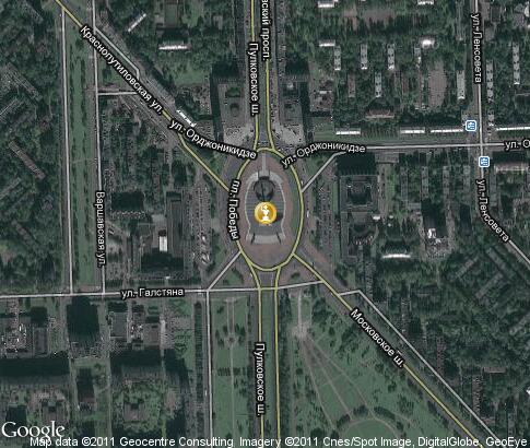 map: Monument to the Defenders of Leningrad
