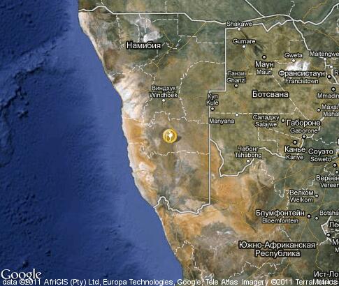 map: Namibia, tourism