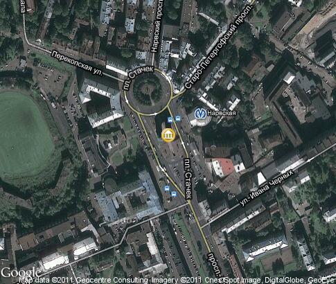 map: The Narva Triumphal Gate