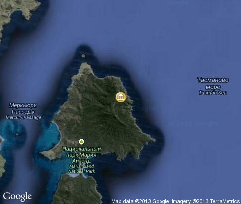 карта: Колониальные постройки на острове Мерайя