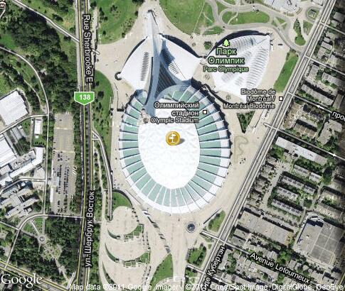 map: Olympic Stadium