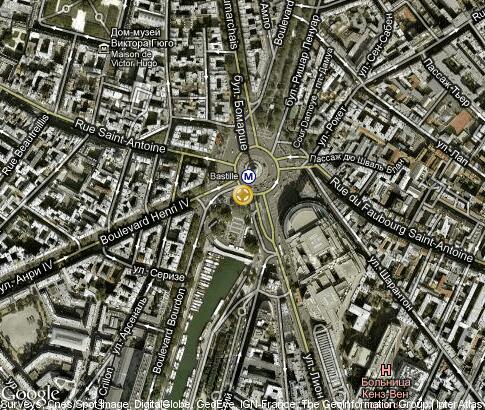 map: Place de la Bastille