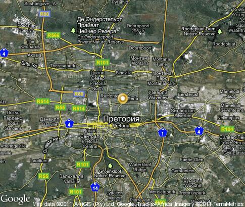 map: Pretoria