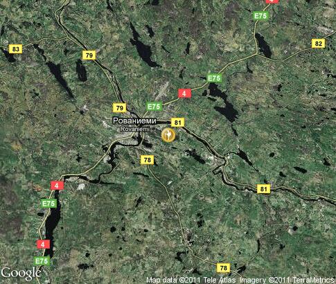 map: Rovaniemi, tourism