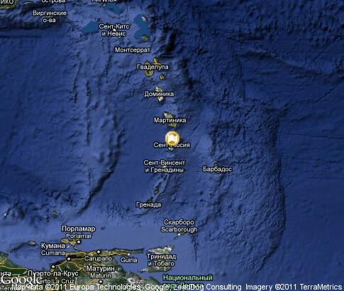 map: Saint Lucia